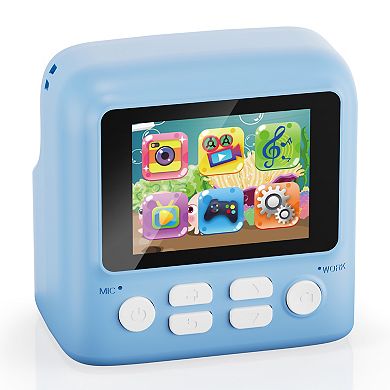 Contixo Snap & Smile 12mp Instant Print Camera, 16x Zoom, 1080p Video, 2.4" Screen, Inkless Printer