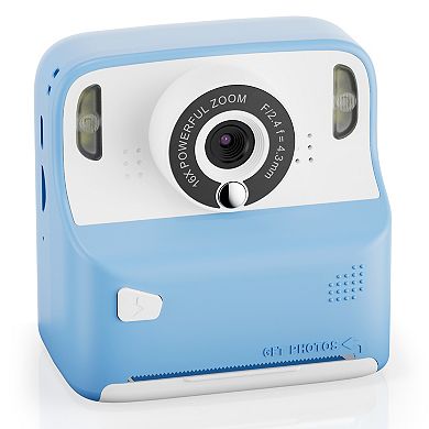Contixo Snap & Smile 12mp Instant Print Camera, 16x Zoom, 1080p Video, 2.4" Screen, Inkless Printer