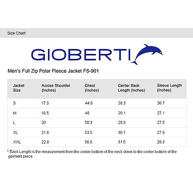 Gioberti Men's Full Zip Polar Fleece Jacket