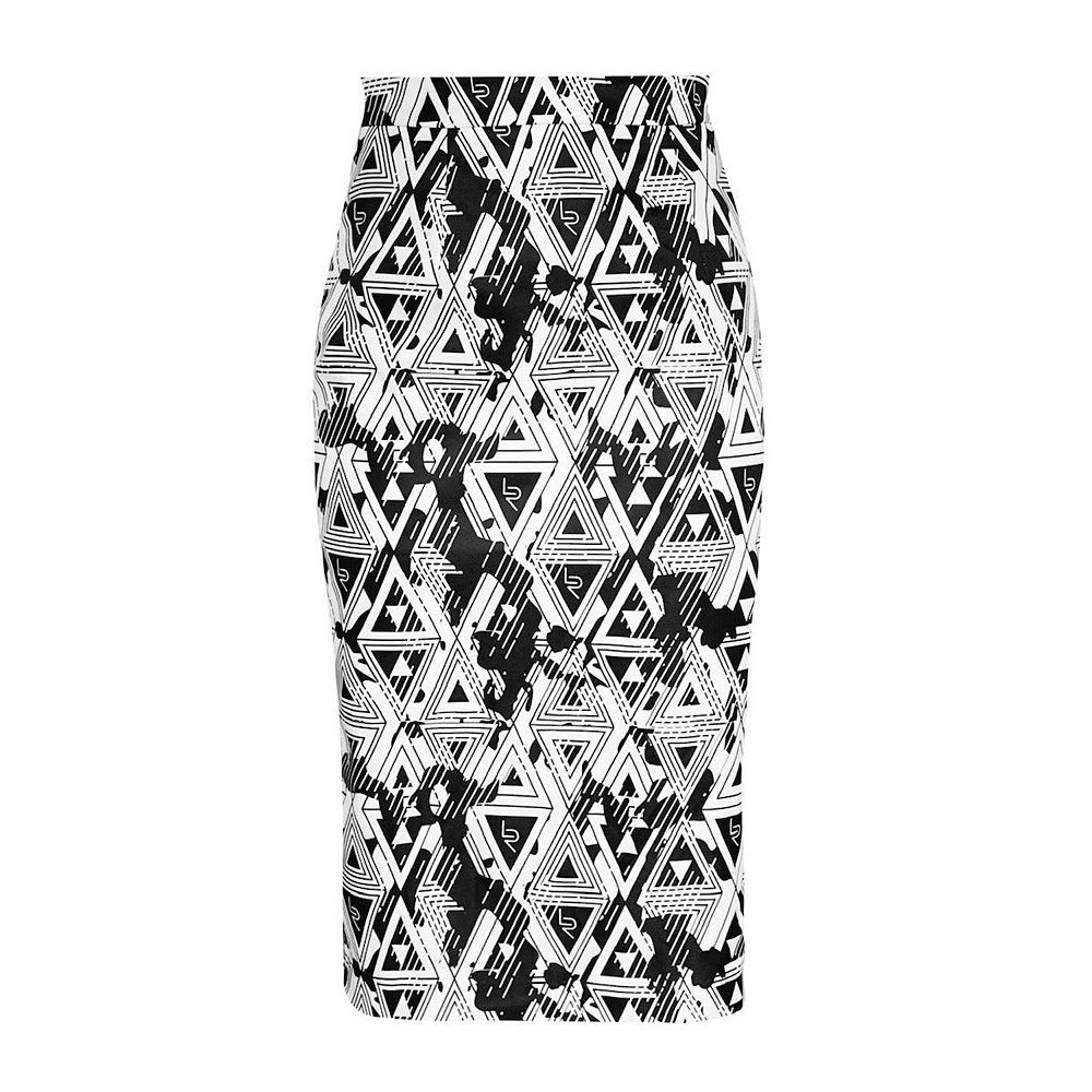 GEOMETRIC PENCIL SKIRT