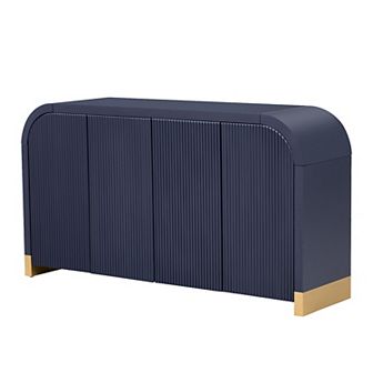 Merax 4-door Curved Corner Design Wavy Door Panel Cabinet