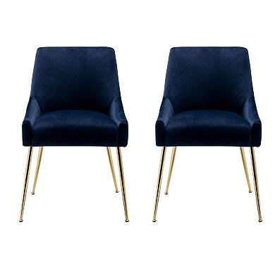 Westintrends Upholstered Velvet Accent Chair (set Of 2)