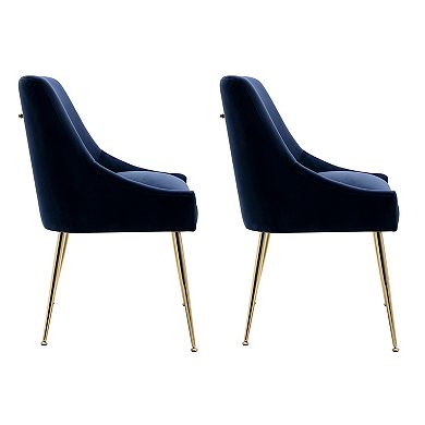 Westintrends Upholstered Velvet Accent Chair (set Of 2)
