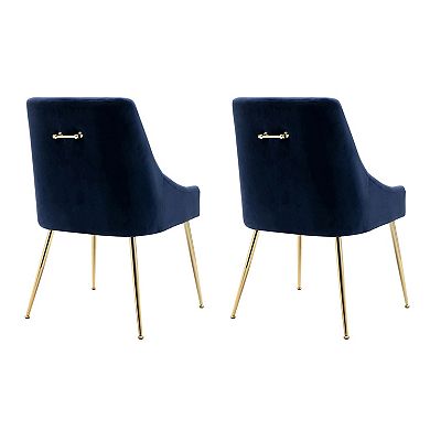 Westintrends Upholstered Velvet Accent Chair (set Of 2)