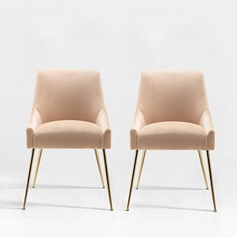 Westintrends Upholstered Velvet Accent Chair (set Of 2)