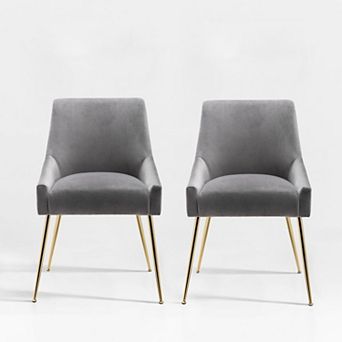 Westintrends Upholstered Velvet Accent Chair (set Of 2)