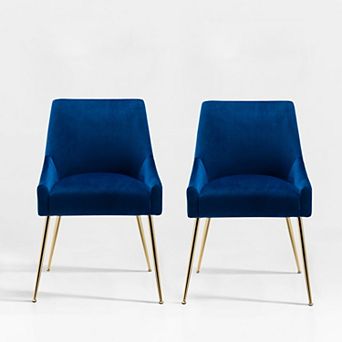 Westintrends Upholstered Velvet Accent Chair (set Of 2)