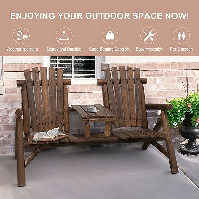 Adirondack Outdoor Seating Set, Perfect for Porch, Garden, Patio, or Riverside Settings