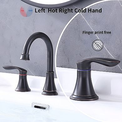 360 Swivel Spout Vanity Sink Basin Faucets With Pop Up Drain And Cupc Water Supply Hoses