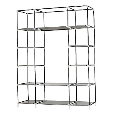 5-Layer 12-Compartment Non-Woven Fabric Wardrobe
