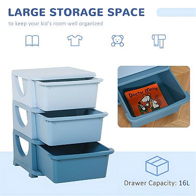Kids Storage Unit Dresser - Multi-Drawer Storage Solution with Bright Colors and Safe Design
