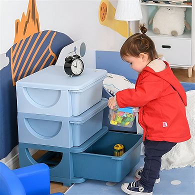 Kids Storage Unit Dresser - Multi-Drawer Storage Solution with Bright Colors and Safe Design