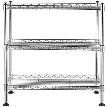 3 tier Ultrazinc Cabinet Organizer - Durable Metal Storage Rack for Kitchen, Pantry, or Bathroom