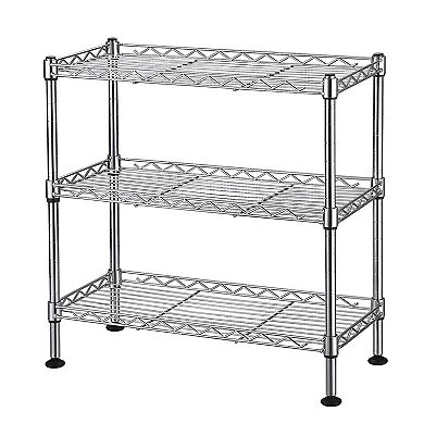 3-Tier Ultrazinc Cabinet Organizer - Durable Metal Storage Rack for Kitchen, Pantry, or Bathroom
