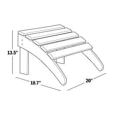 Westintrends Outdoor Folding Adirondack Ottoman