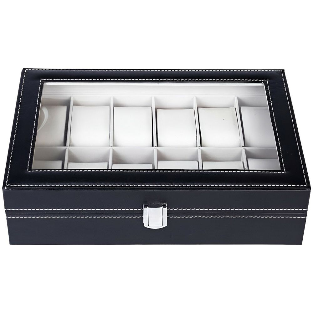 Top-level Opening Style Leather Watch Collection Box with 12 ...