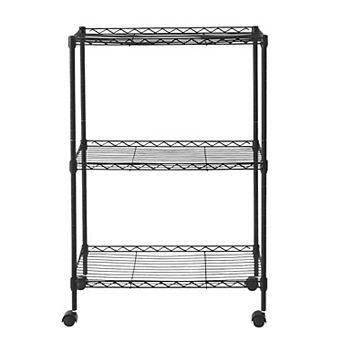 3 tier Shelving All-purpose Utility Cart - Chrome