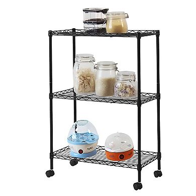 3-tier Shelving All-purpose Utility Cart - Chrome