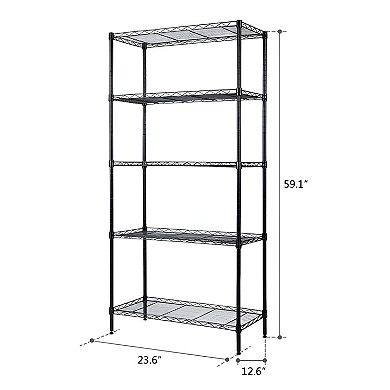 5 Tier Storage Rack Wire Shelving Unit Storage Shelves