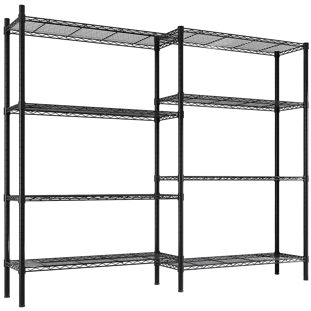 49.2''W Adjustable Storage Shelves NSF Wire Shelving Unit Multiple rows ...