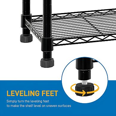 49.2''W Adjustable Storage Shelves NSF Wire Shelving Unit Multiple rows Shelving for Storage Rack