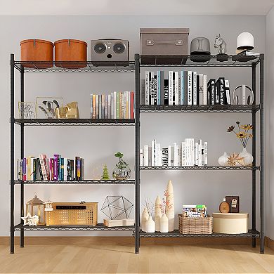 49.2''W Adjustable Storage Shelves NSF Wire Shelving Unit Multiple rows Shelving for Storage Rack