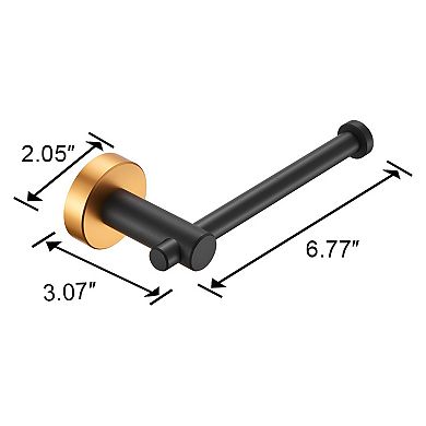 3-Piece Bathroom Hardware Set - Adjustable Towel Bar, Toilet Paper Holder, Towel Ring