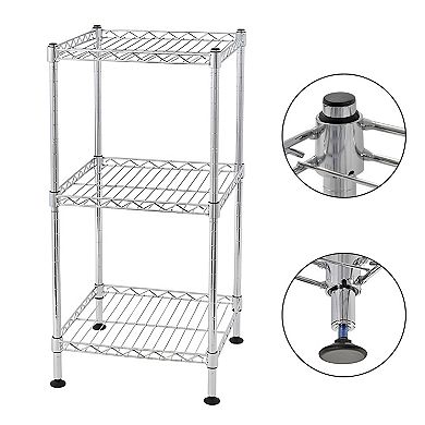 3-tier Steel Wire Shelving Tower