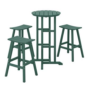 Westintrends 4 pc Outdoor/patio Bar Bistro Set