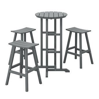 Westintrends 4 pc Outdoor/patio Bar Bistro Set