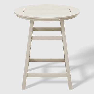 Westintrends 5-piece Hdpe Outdoor/patio Round Counter Bistro Set