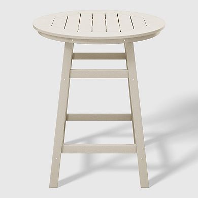 Westintrends 5-piece Hdpe Outdoor/patio Round Counter Bistro Set