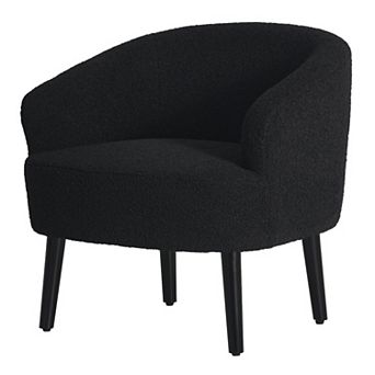 Westintrends 29" Mid-century Modern Club Barrel Accent Armchair
