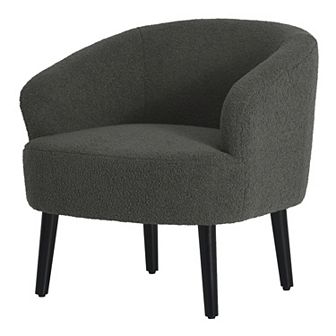 Westintrends 29" Mid-century Modern Club Barrel Accent Armchair