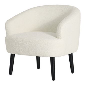 Westintrends 29" Mid-century Modern Club Barrel Accent Armchair
