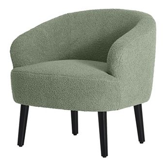 Westintrends 29" Mid-century Modern Club Barrel Accent Armchair