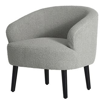 Westintrends 29" Mid-century Modern Club Barrel Accent Armchair