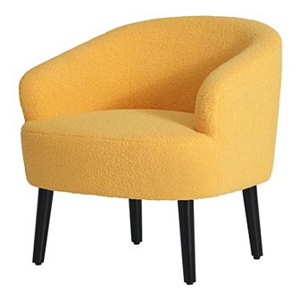 Westintrends 29" Mid-century Modern Club Barrel Accent Armchair