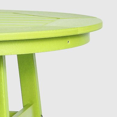 Westintrends 5-piece Hdpe Outdoor/patio Round Bar Bistro Set