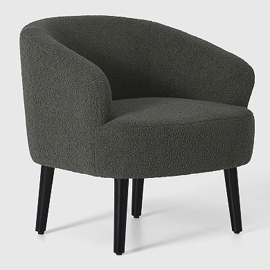 Westintrends 29" Mid-century Modern Club Barrel Accent Armchair (set Of 2)