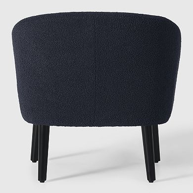 Westintrends 29" Mid-century Modern Club Barrel Accent Armchair (set Of 2)