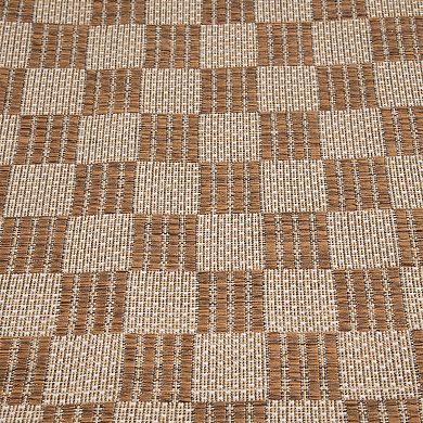 Sonoma Goods For Life® Natural Checkered Indoor / Outdoor Area Rug
