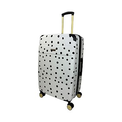 Jenni Chan Polka Dot Print 3-Piece Hardside Spinner Luggage Set