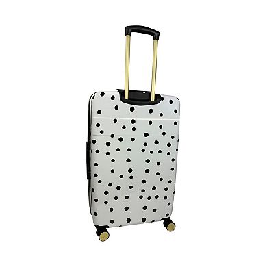 Jenni Chan Polka Dot Print 3-Piece Hardside Spinner Luggage Set