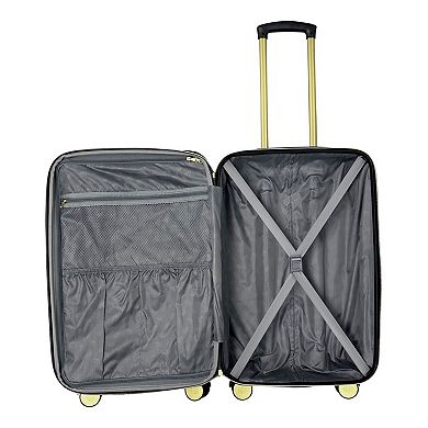 Jenni Chan Polka Dot Print 3-Piece Hardside Spinner Luggage Set