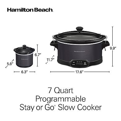 Hamilton Beach 7-qt. Programmable Slow Cooker with Party Dipper Food Warmer