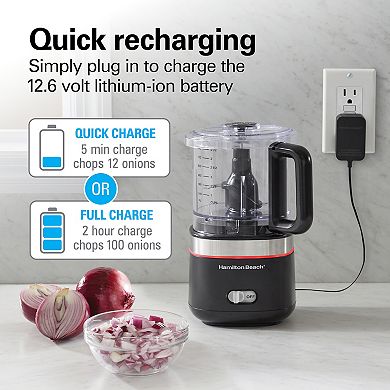 Hamilton Beach Cordless 4 Cup Food Chopper