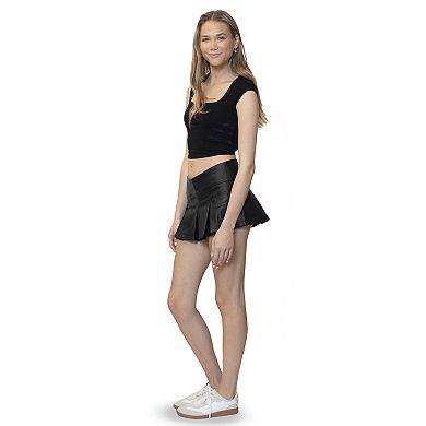 Juniors' madden girl Pleated Cargo Mini Skort