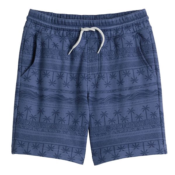 Boys 8-20 Sonoma Goods For Life® Knit Fleece Pull-On Shorts - Navy Stripe (MEDIUM)