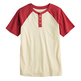 Boys 8-20 Sonoma Goods For Life® Short Sleeve Henley Tee in Regular & Husky